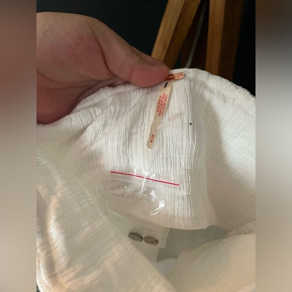 NWOT FREE PEOPLE Made Me Blush Midi Dress In White MSRP $98 Size M - Picture 8 of 11